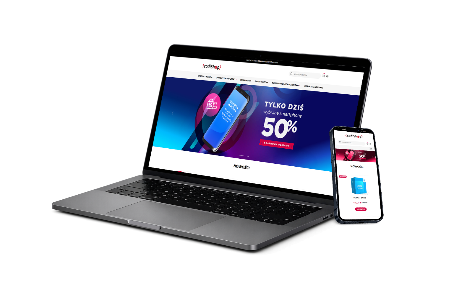 Oprogramowanie sklepu internetowego - codiShop